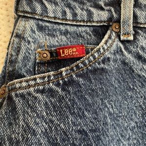 Vintage Original High Waisted Lee Jeans Size 14 Stonewashed